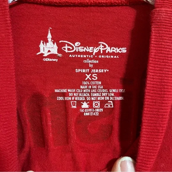 Spirit Jersey Red Polka Dot Disney Shirt Size XS - Picture 6 of 9